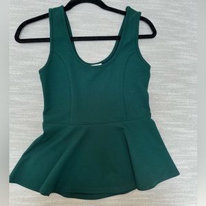 GUC South Moon Under Green Peplum Tank Top